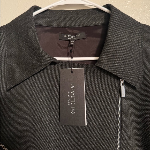 Lafayette 148 New York Charcoal Gray Asymmetrical Blazer | NWT - Picture 5 of 13